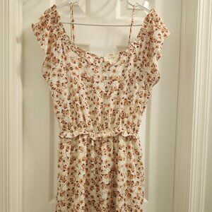 Jessica Simpson Peach Burgundy Floral Dress